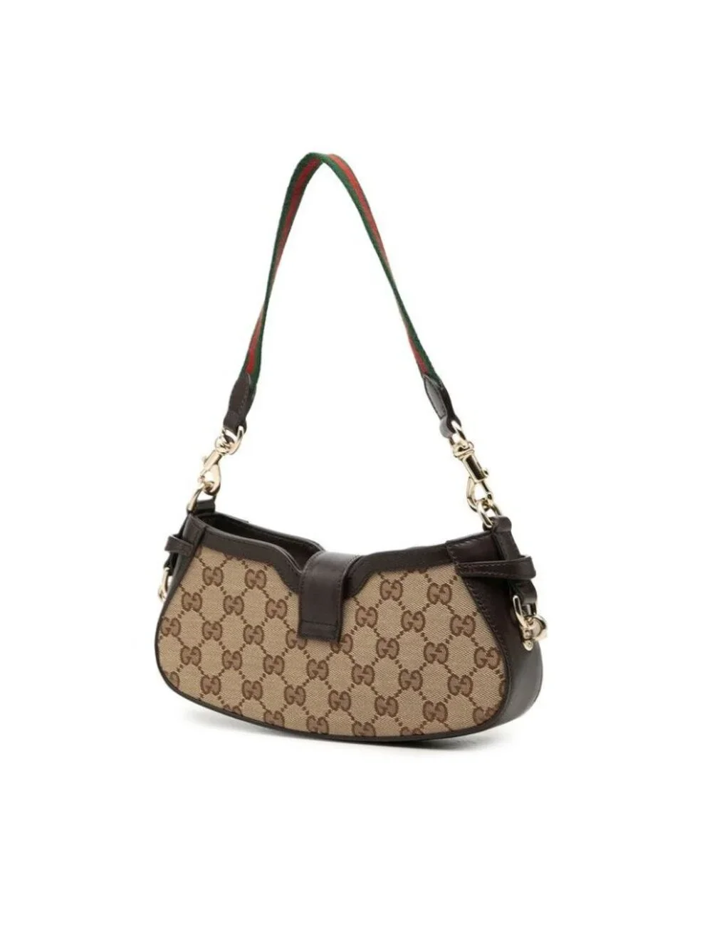 Gucci GG Canvas Moonside Handbag Beige Brown